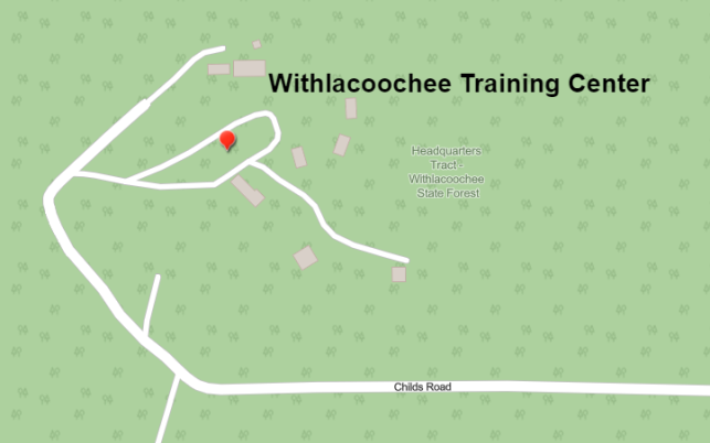Google Map image showing location of Withlacoochee Training Center