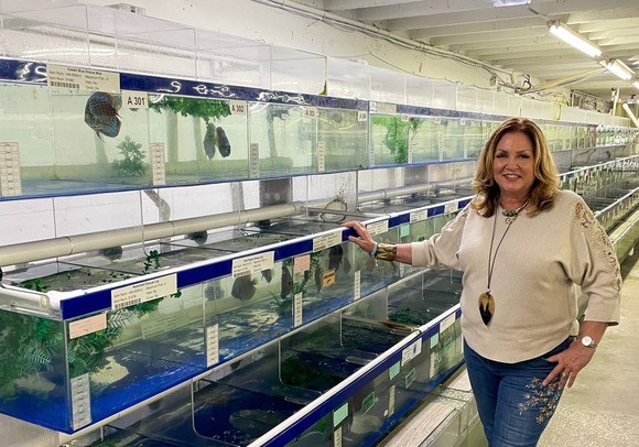 Sandra Moore is the first Woman of the Year winner representing the tropical fish industry.