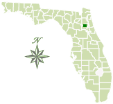 Map of Florida with Etoniah marked