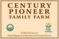 Centuray Pioneer Family Farm sign