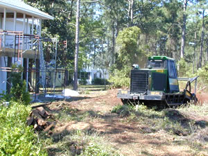 Picture: Mechanical treatment being used to reduce wildland fuels near structures