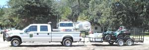 Photo: Truck towing an All Terrain Vehicle