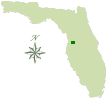 Map of Florida with the General Location of Croom Motorcycle Area marked